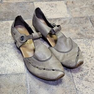 Rieker Leather Strappy Mary Jane Shoes Size 41 (US 10)